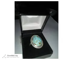 Women's NAVAJO Oblong Enchantment Turquoise Silver Ring - $80 (Pine River Area)